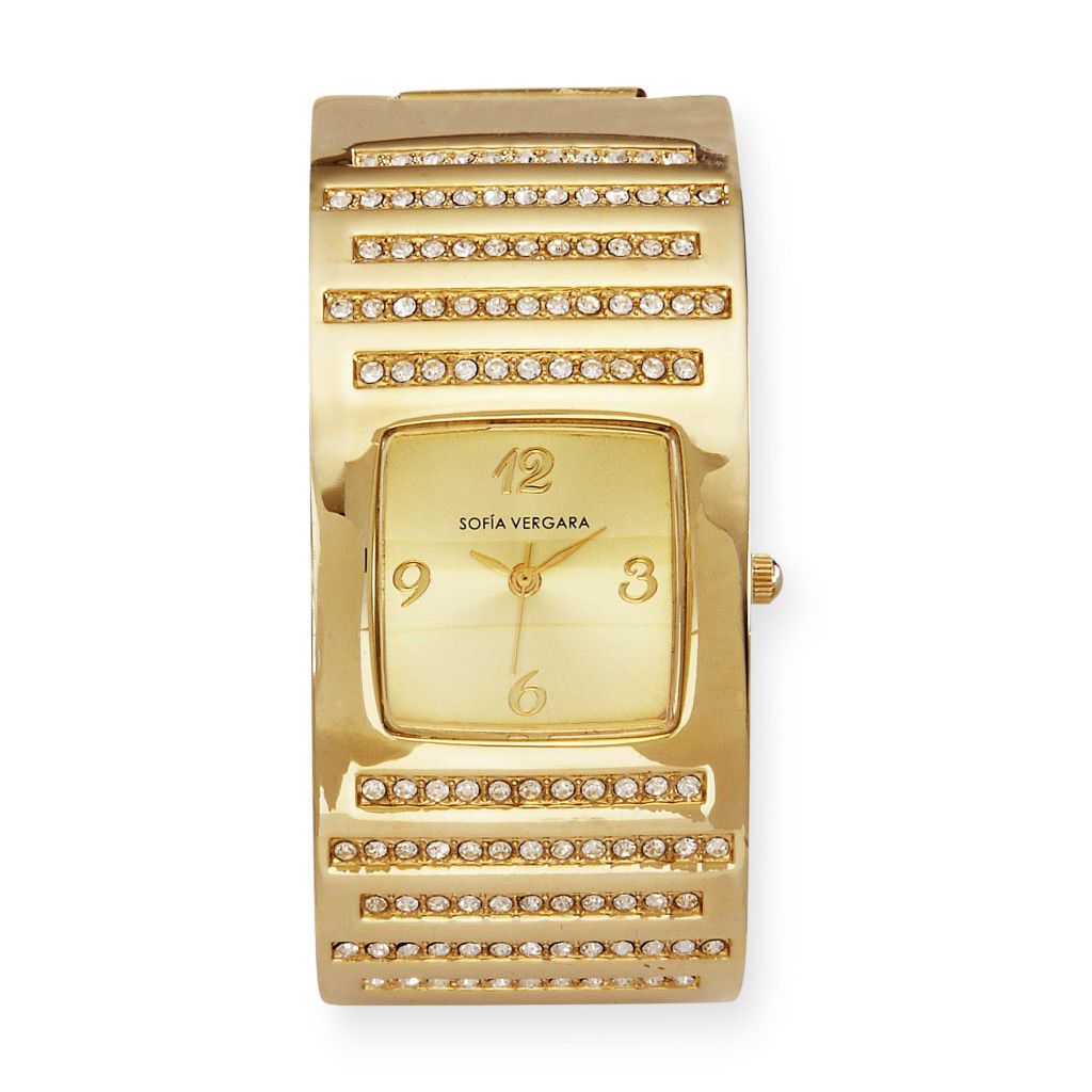 Sofia by Sofia Vergara Women s Watch Gold Sequin Glitz Bangle