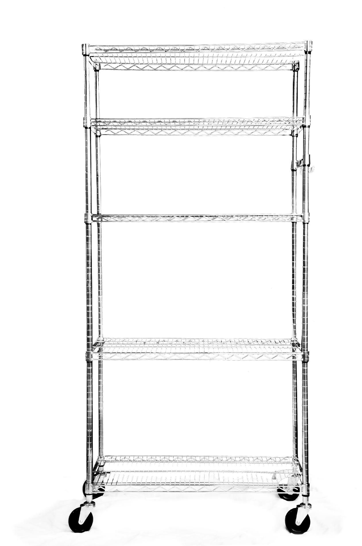 Trinity Home Entertainment 5-Tier NSF EcoStorage 36" x 18" Rack - Chrome at Kmart.com