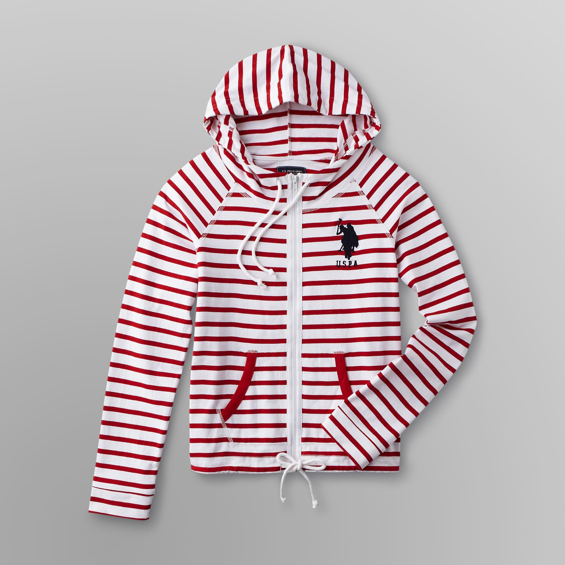 US Polo Association Junior's Hoodie Jacket - Striped at Sears.com
