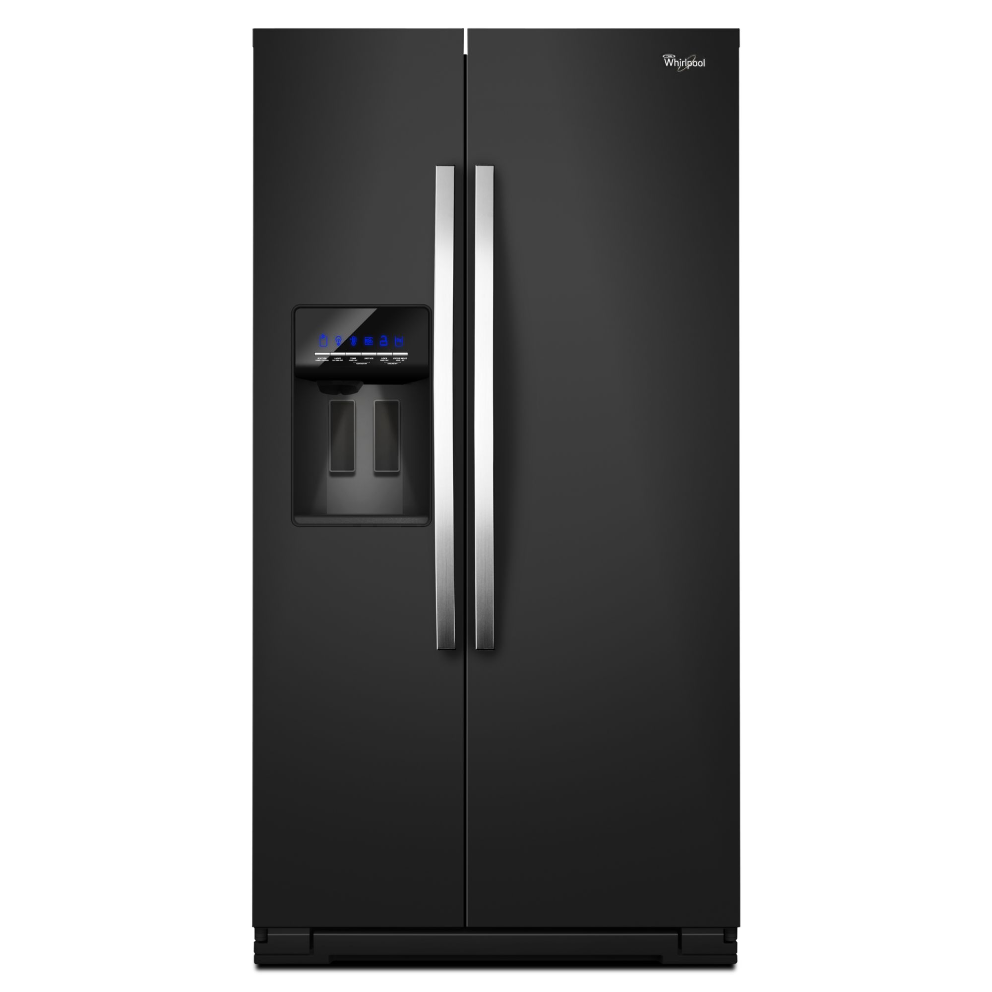 Whirlpool 26.4 cu. ft. Side-by-Side Refrigerator w/ In-Door-Ice Plus System - Black Ice