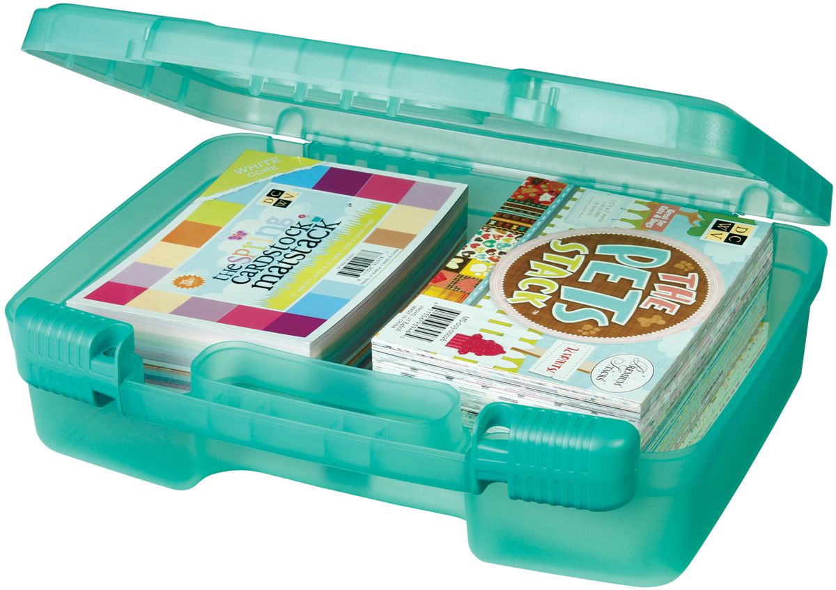 ArtBin Quick View Deep Base Carrying Case-12"X3.25"X9.875" Translucent Teal at Kmart.com