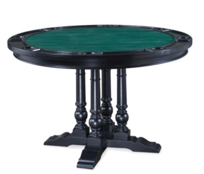 Trademark Games Deluxe In Rotating Game Table Black And Silver 