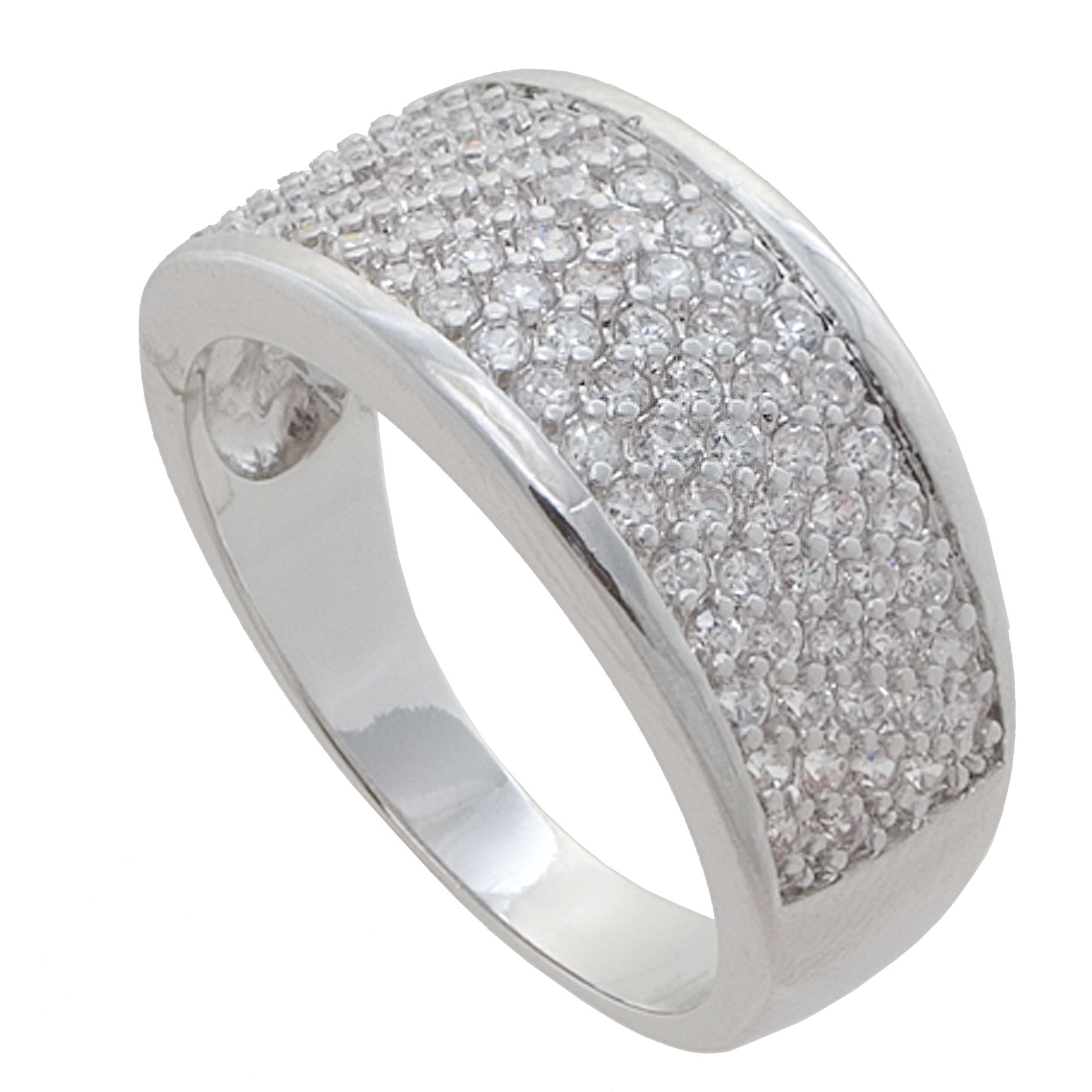 Sofia by Sofia Vergara Ladies Rhodium Plated Cubic Zirconia Band Ring Size 8 Only at Kmart.com