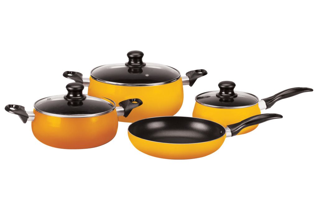 Vinaroz Venice 7 Pc Aluminum Set - Orange