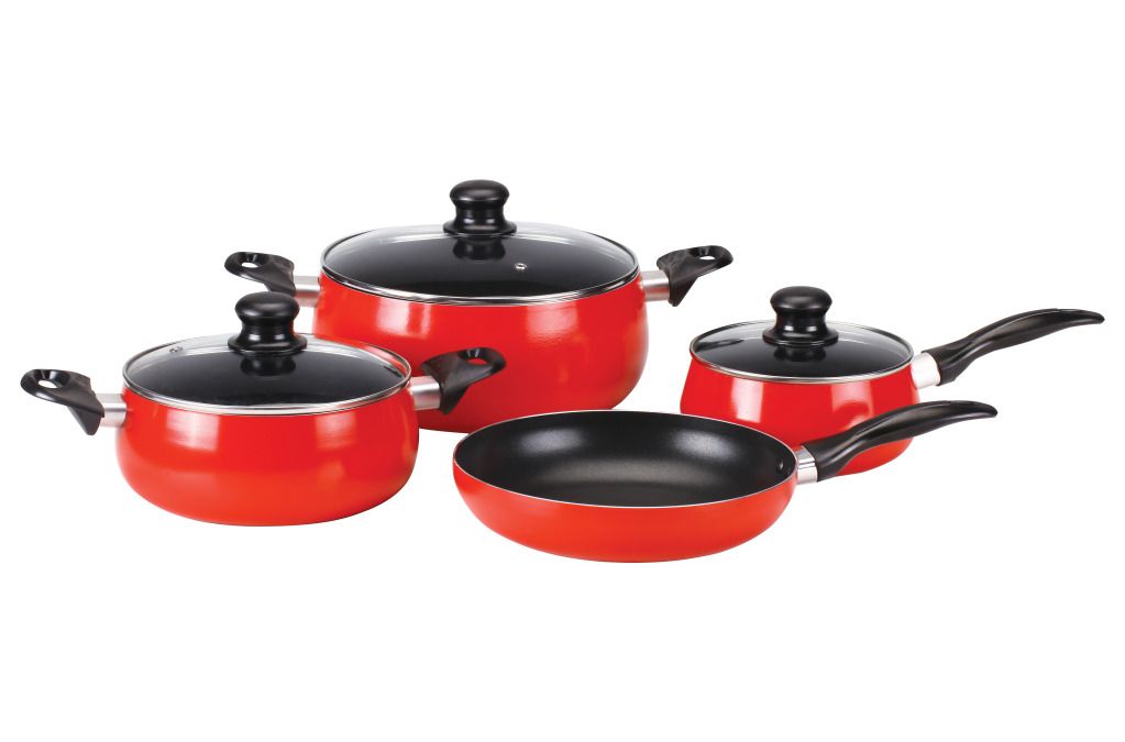 Vinaroz Venice 7 Pc Aluminum Set - Red