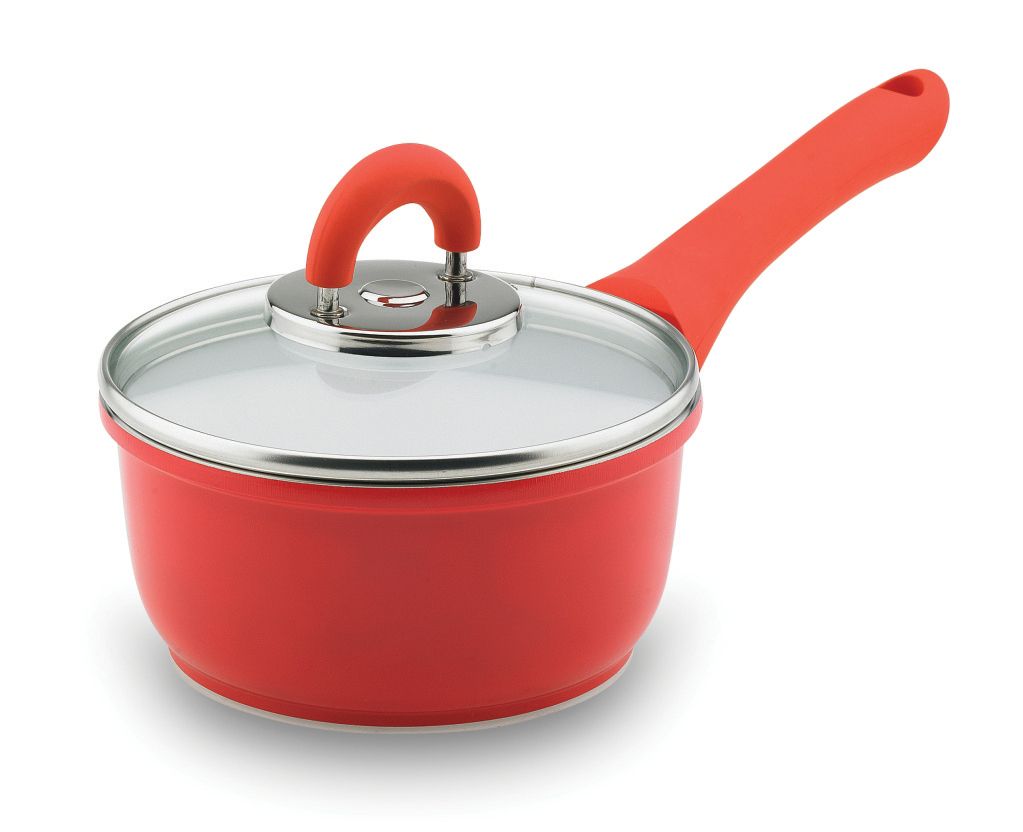 Vinaroz Red 6.5 inch 1.5 qt Die Cast Aluminum Sauce Pan