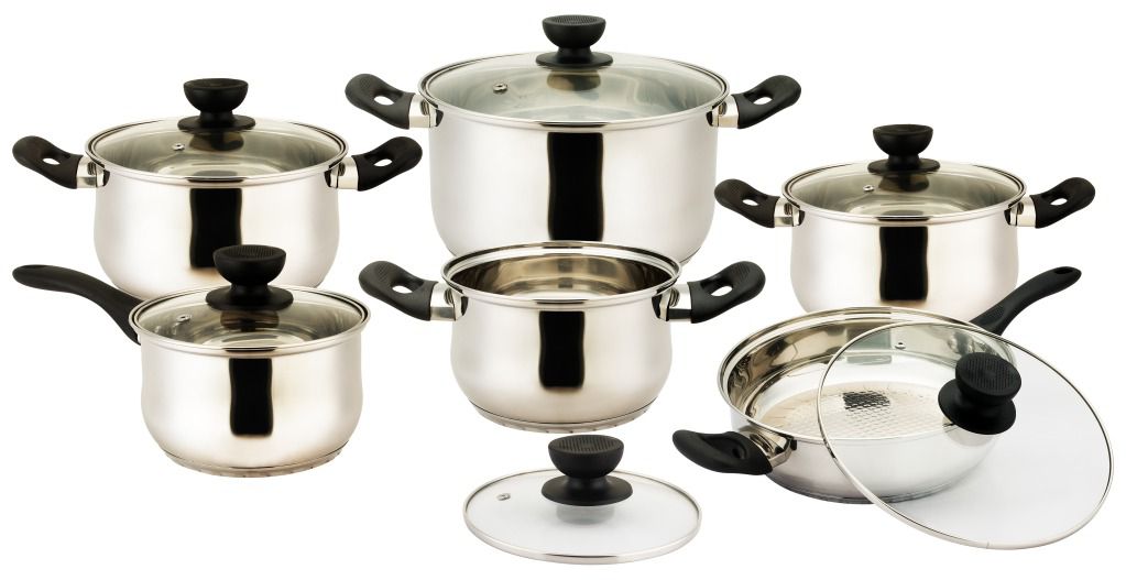 Vinaroz Vicenza series 12 pc Stainless steel cookware set