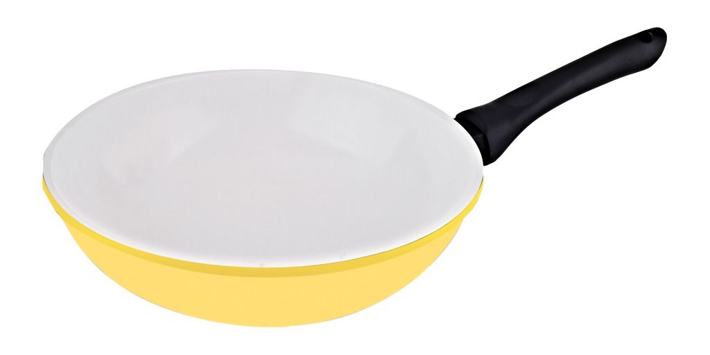 Vinaroz 12�� Yellow Wok Die Cast Aluminum Fry Pan