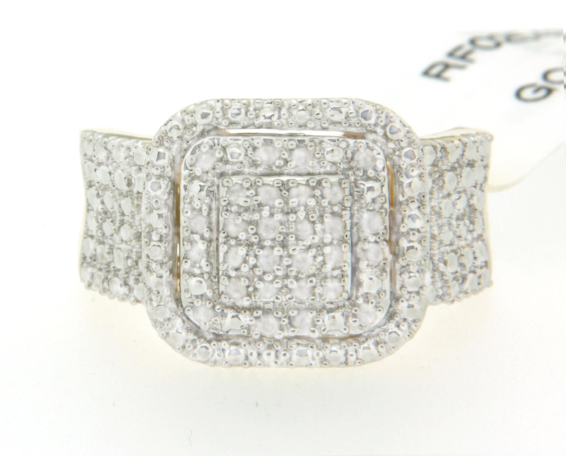 Gold Over Brass 0.25cttw Princess Ring at Kmart.com
