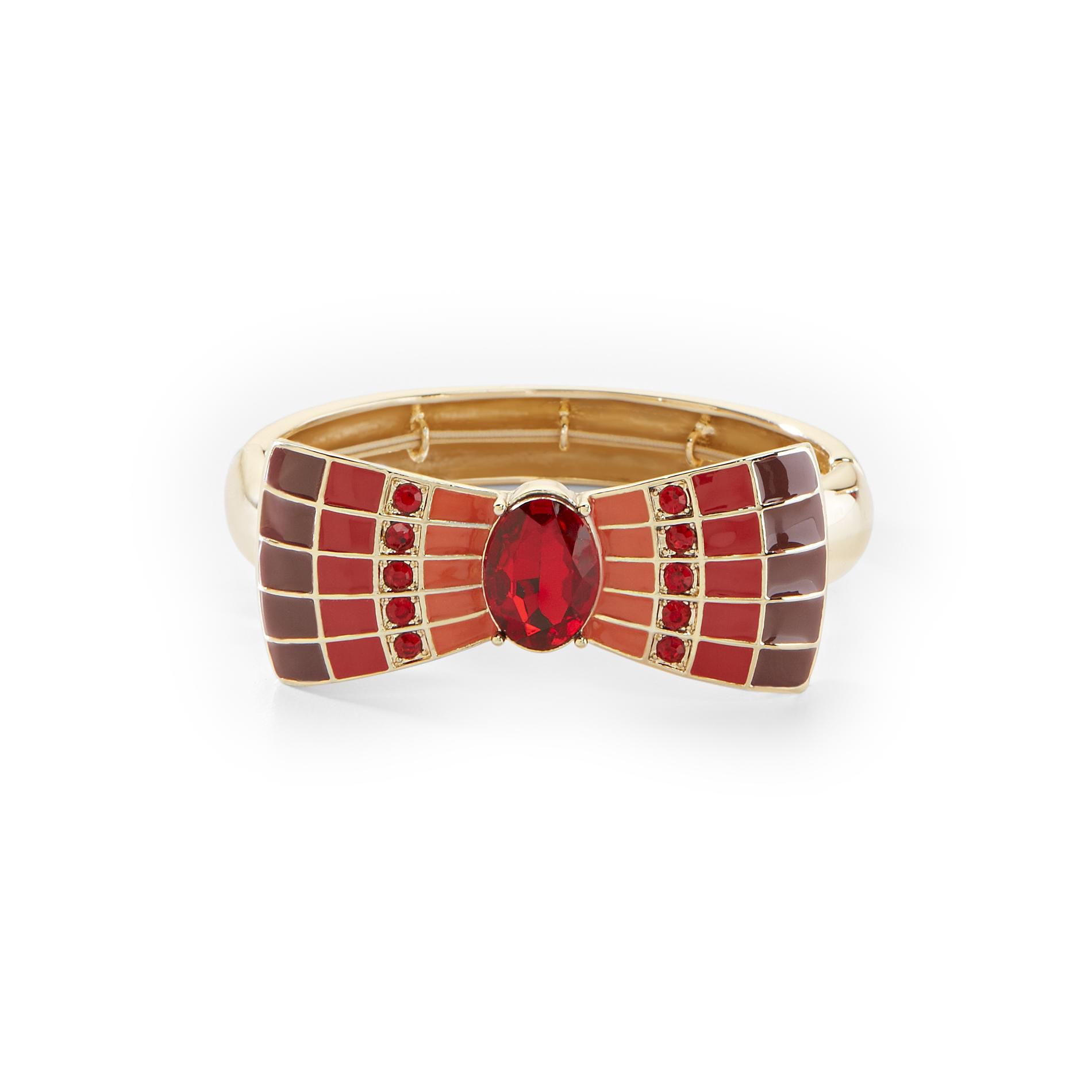 Kardashian Kollection Jewel Bow Stretch Bracelet - Goldtone at Sears.com