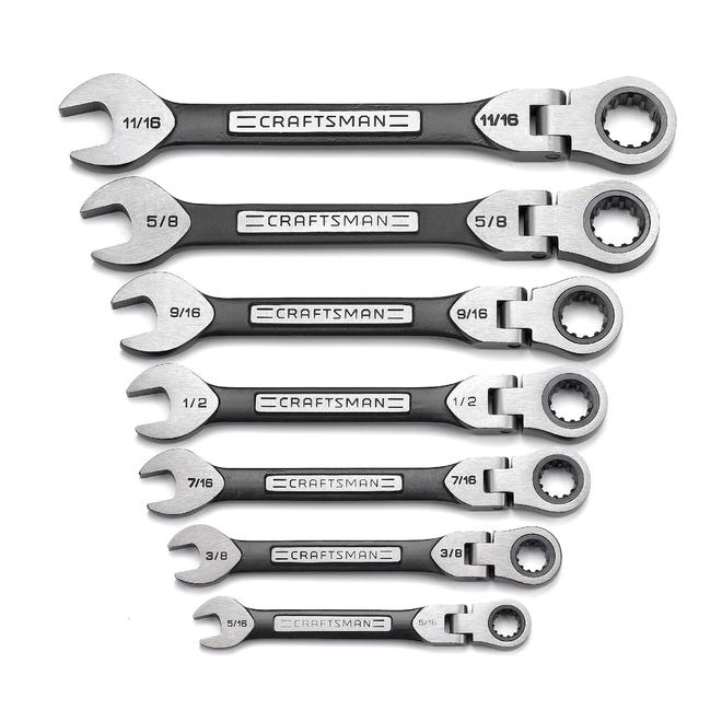 Craftsman 35271 7PC Universal Flex Ratcheting Wrench Set, SAE Sears Outlet
