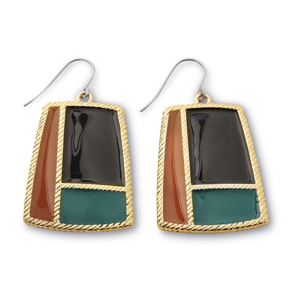 Kardashian Kollection Women's Colorblock Drop Earrings - Rectangle at Sears.com