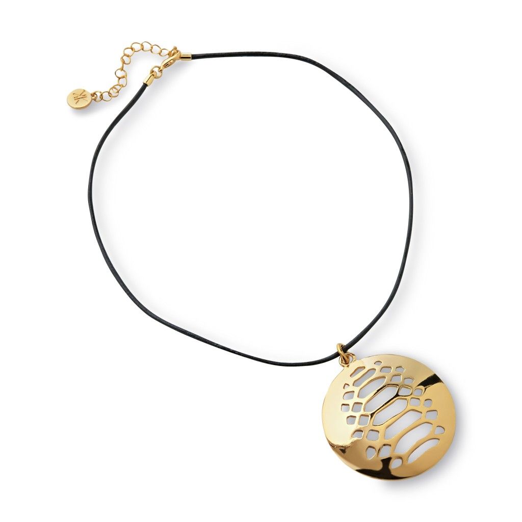 Kardashian Kollection Goldtone Cord Necklace - Cutout Pendant at Sears.com