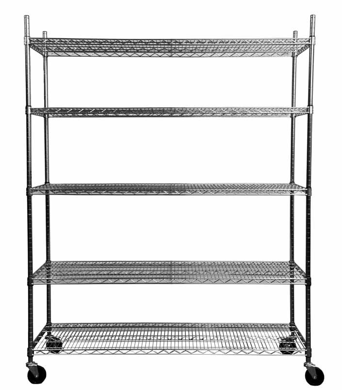 Trinity Home Entertainment 5-Tier Heavy Duty 60" x 24" Rack - Chrome at Kmart.com