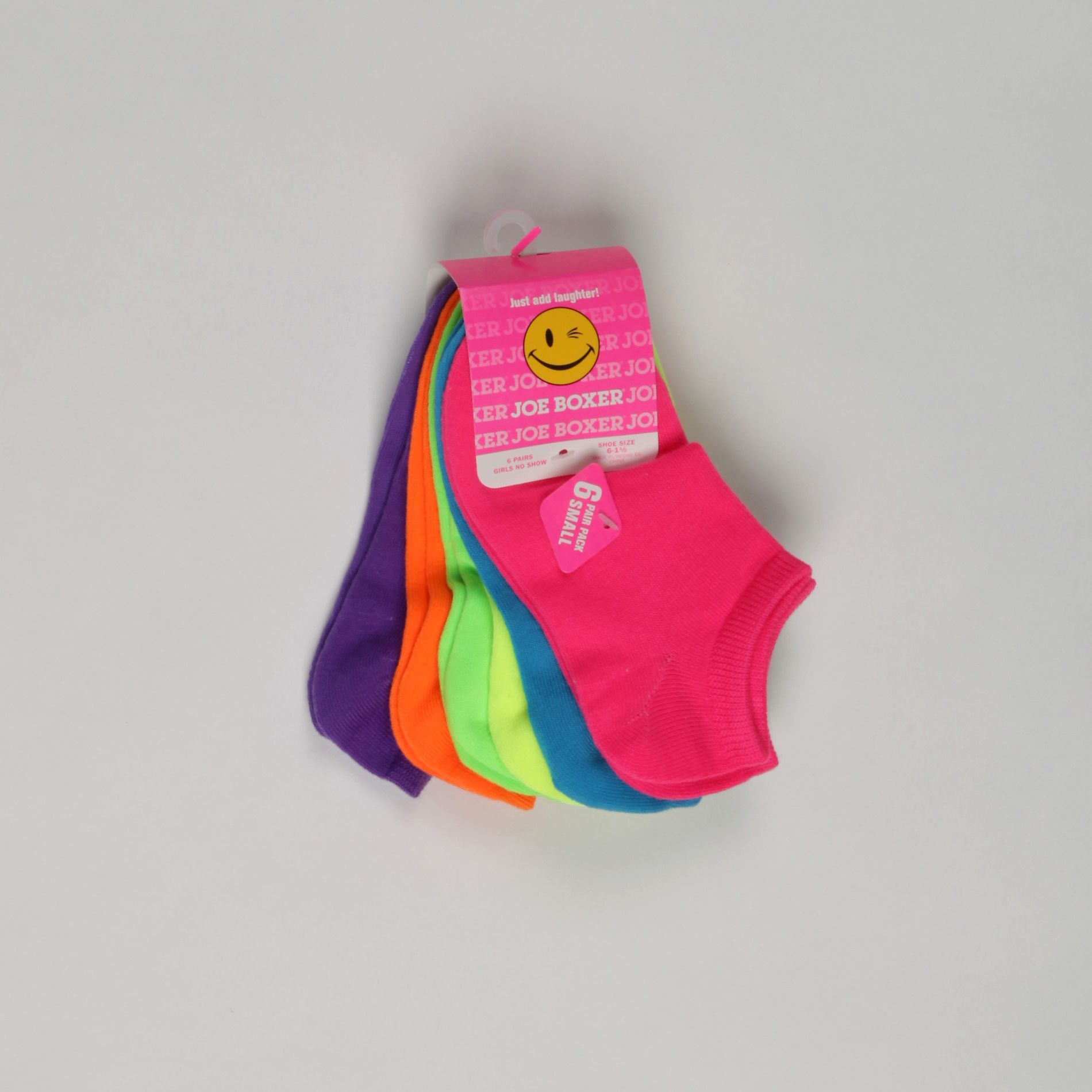 Joe Boxer Girl’s Socks Ankle 6-Pack Neon Pattern at Sears.com