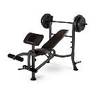Sears deals on Marcy Standard Weight Bench with 80 LB Weight Set