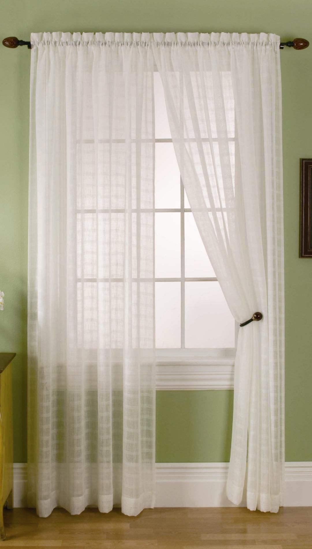 Country Living Plaid Semi Sheer Window Panels at Kmart.com