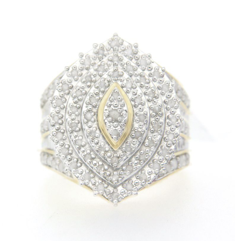 Gold Over Brass 1.00cttw Marquise Ring