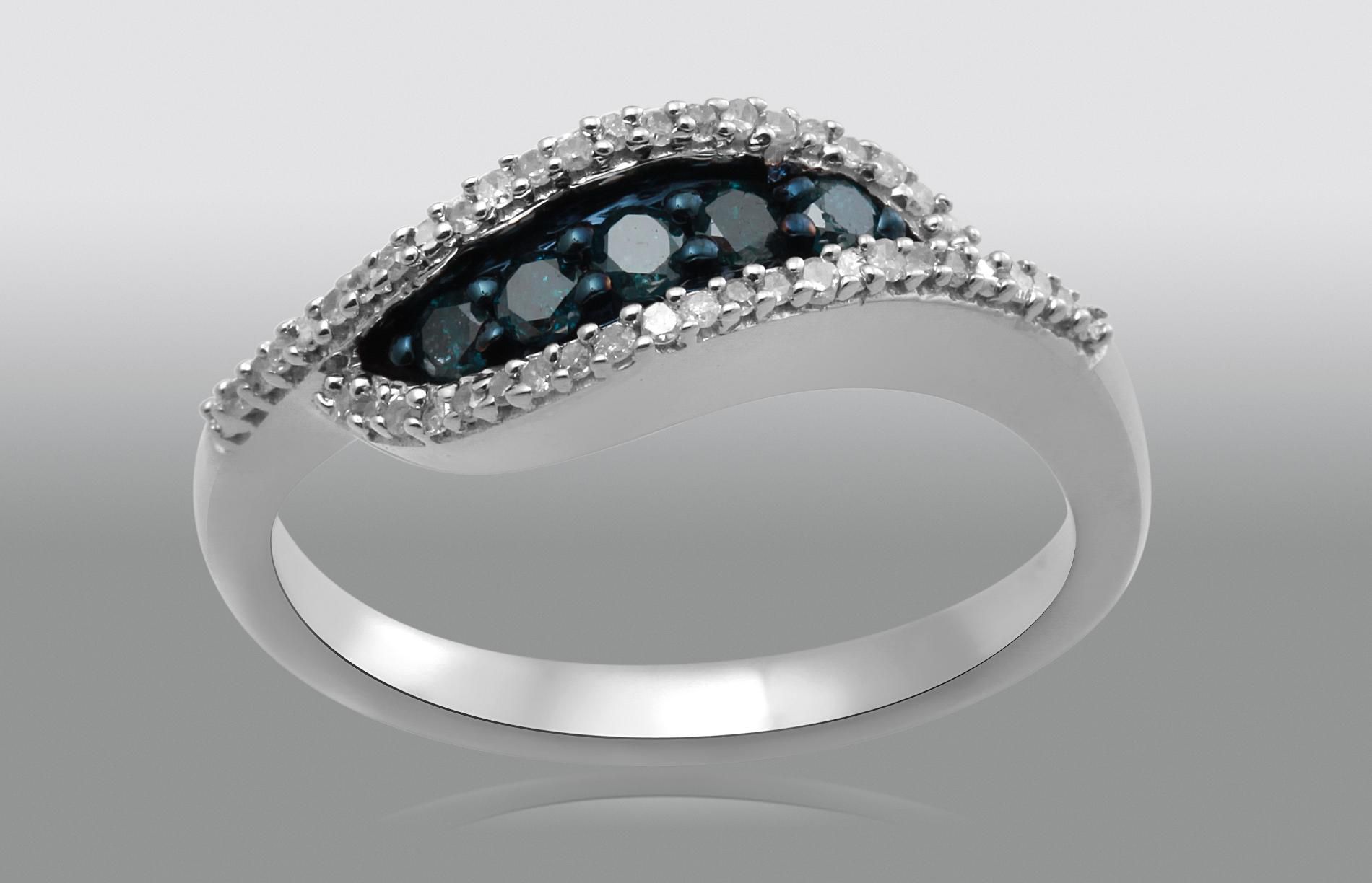 1/4 ct Blue and White Diamond Ring at Sears.com