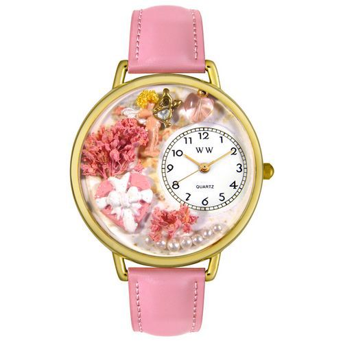 Valentine's Day Pink Pink Leather And Goldtone Watch #G1220024
