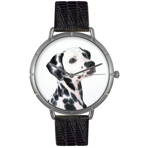 Whimsical Watches Dalmatian Black Leather And Silvertone Photo Watch #T0130031 at Kmart.com