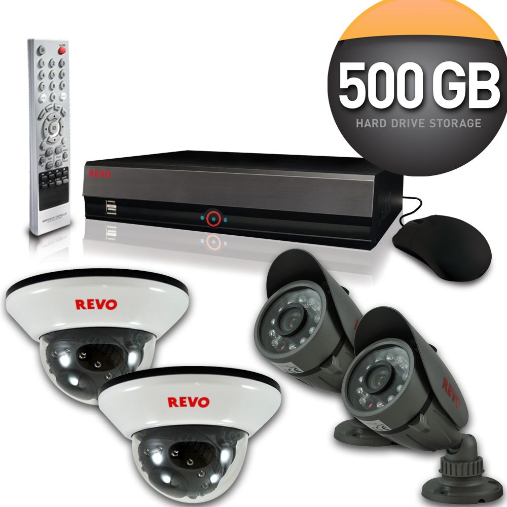 Security Surveillance System with 4 Channel
