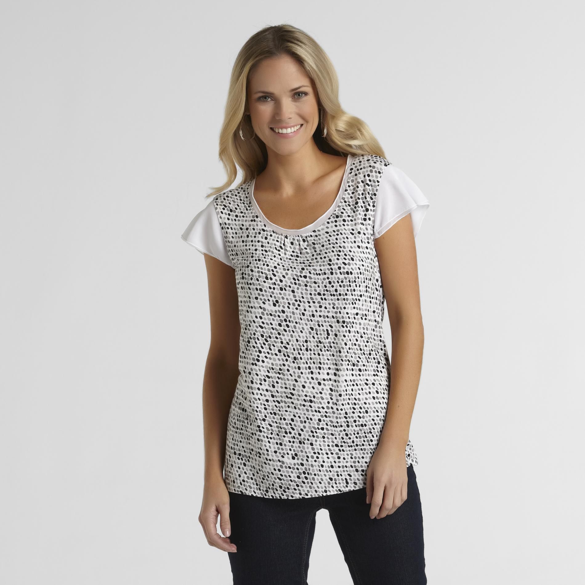 Covington Women's Jersey Knit Top - Polka Dot at Sears.com