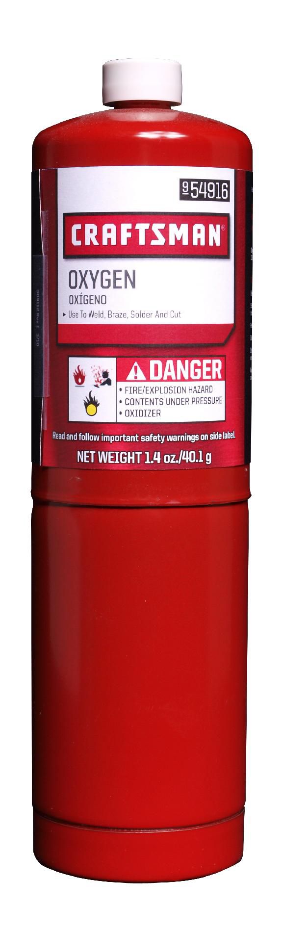 Craftsman Oxygen Cylinder, 1.4oz at Craftsman.com