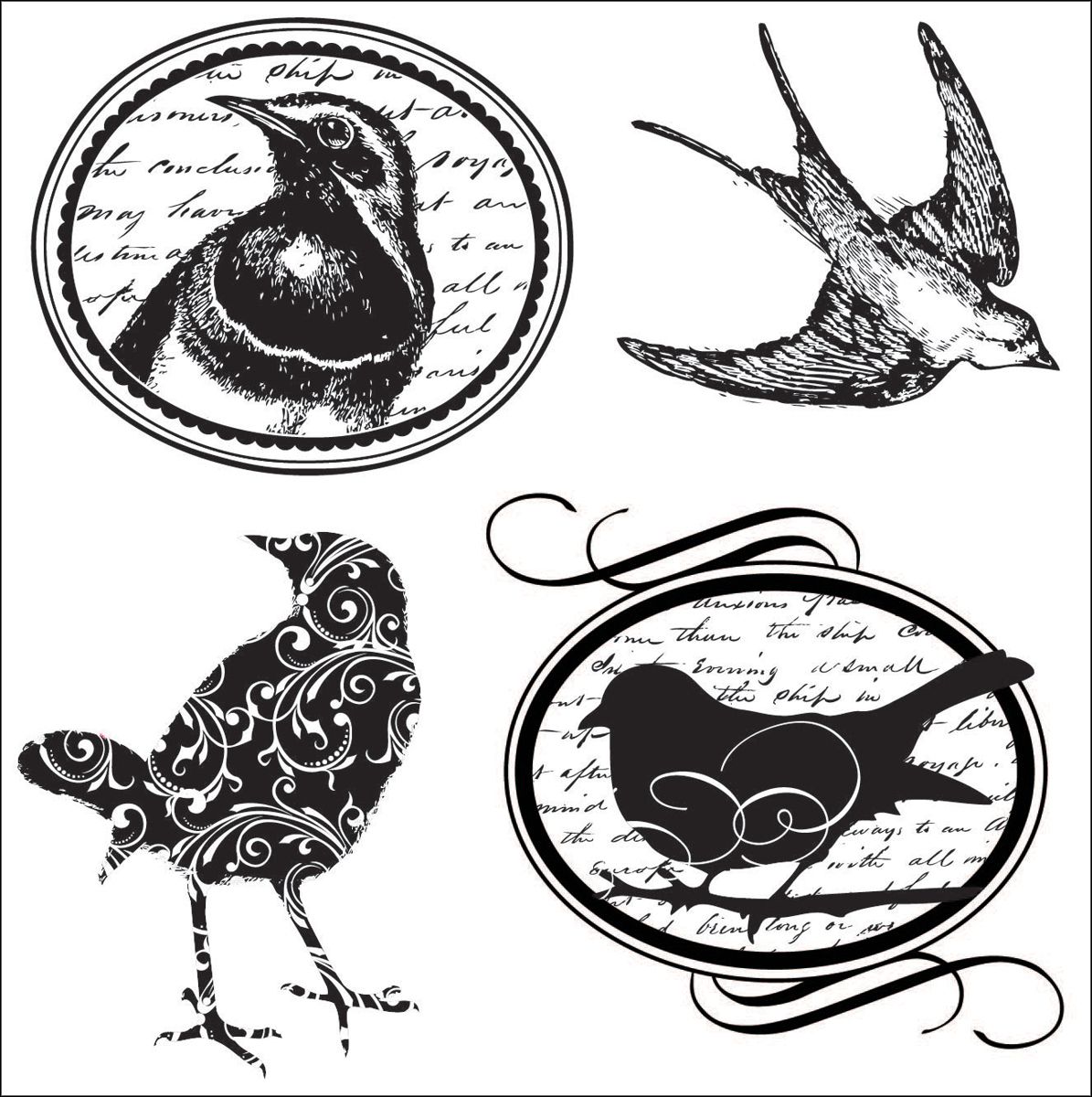 I Cling Stamps 5"X5" Sheet-Birds at Kmart.com