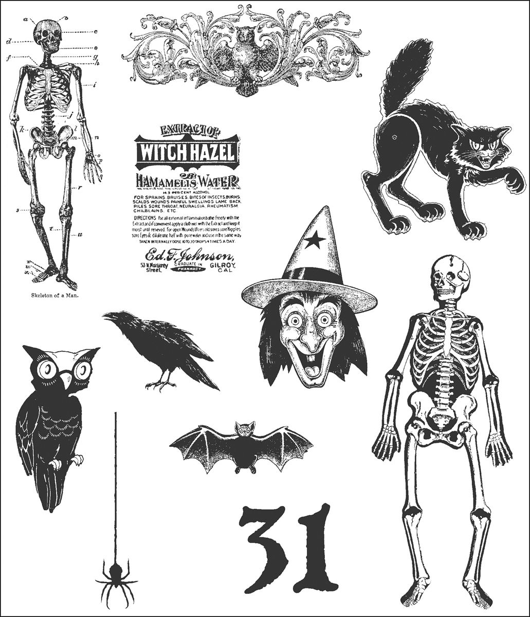 Tim Holtz Cling Rubber Stamp Set-Mini Halloween 2 at Kmart.com