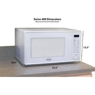 Sharp Family-Size 1.3 Cu. Ft. 1000W Microwave Oven in Pearl Silver 1