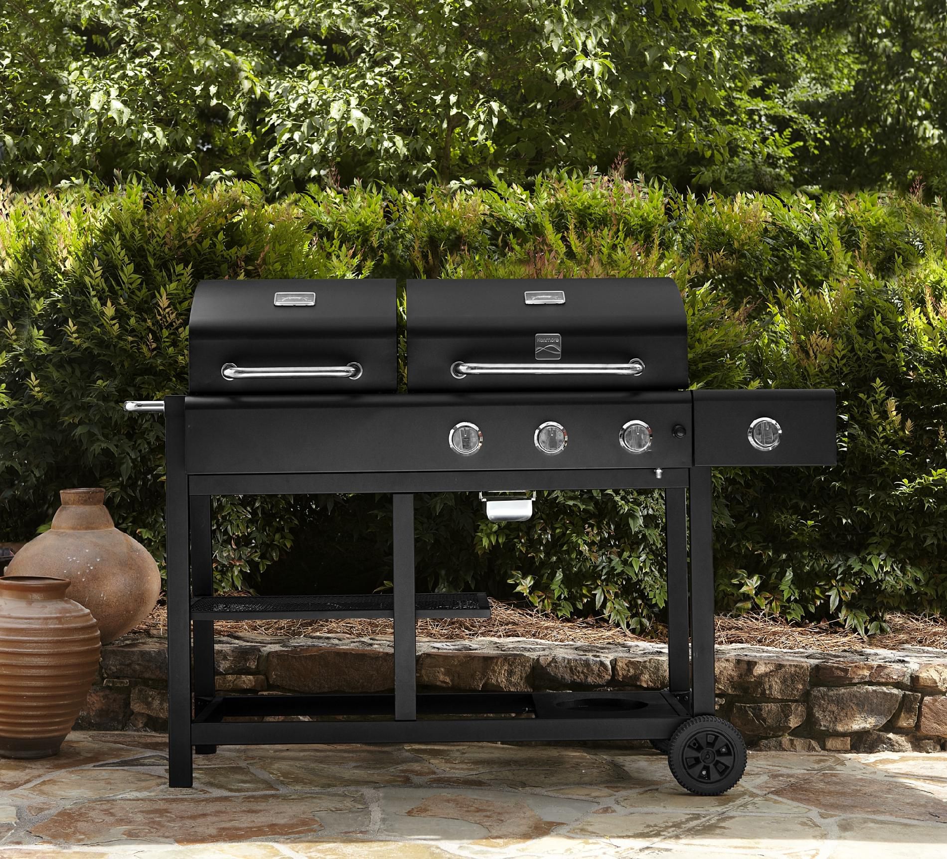 Kenmore 3 Burner Charcoal/Gas Combo Grill