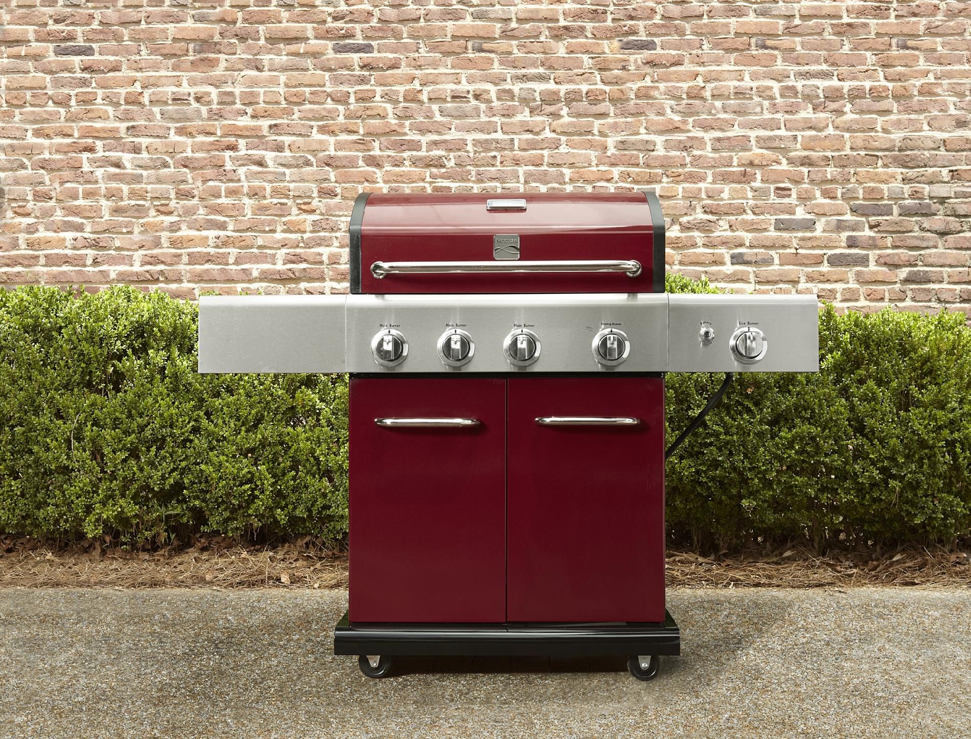 Shop For Kenmore 4 Burner LP Red Gas Grill w/ Searing Burner & Side Burner PERFECTGLO, INC