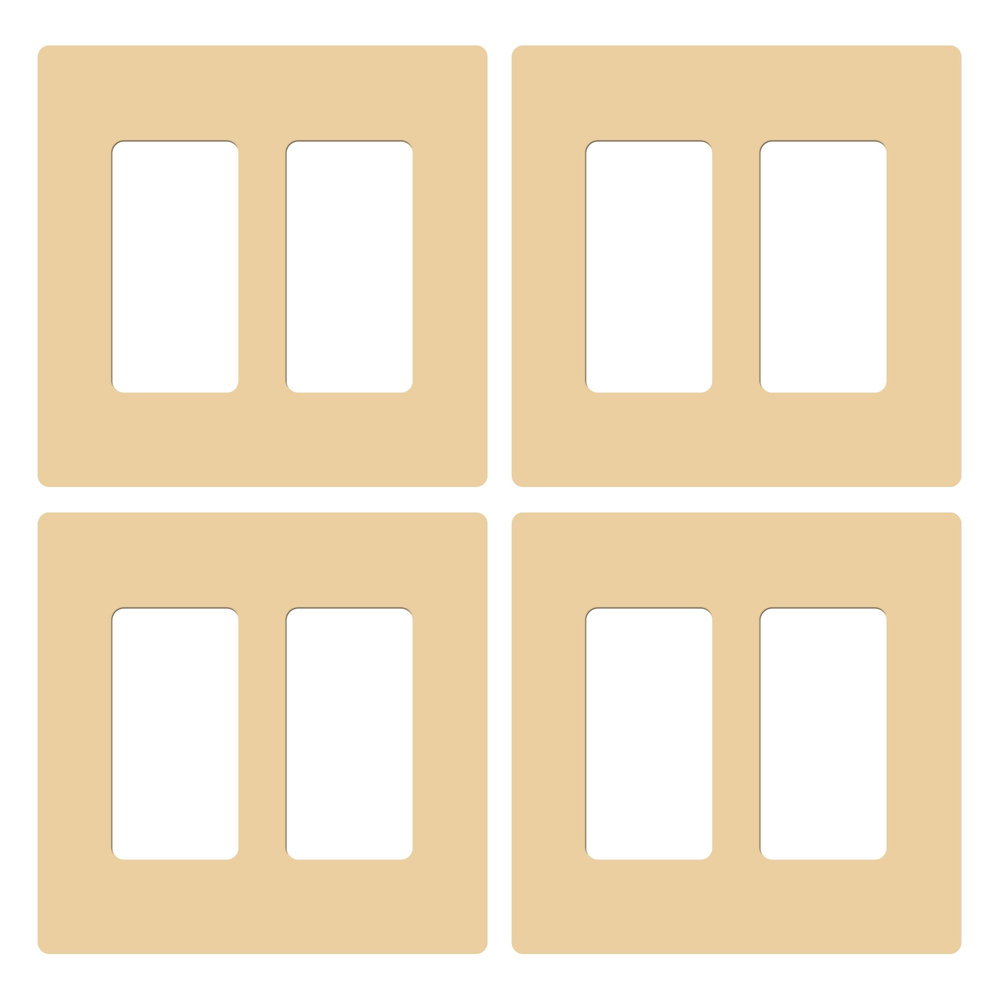 Lutron Set of 4 Claro Two Gang Wallplates - Ivory at Kmart.com