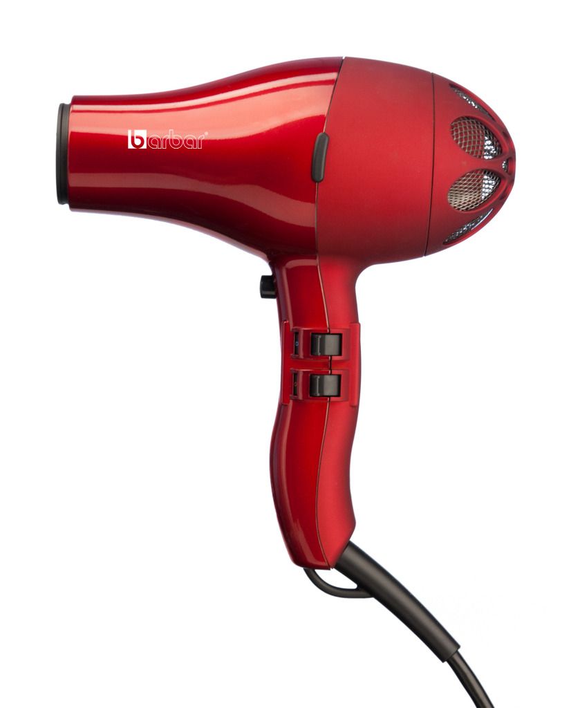 BARBAR Italy 4800 Ionic Blow Dryer, Red