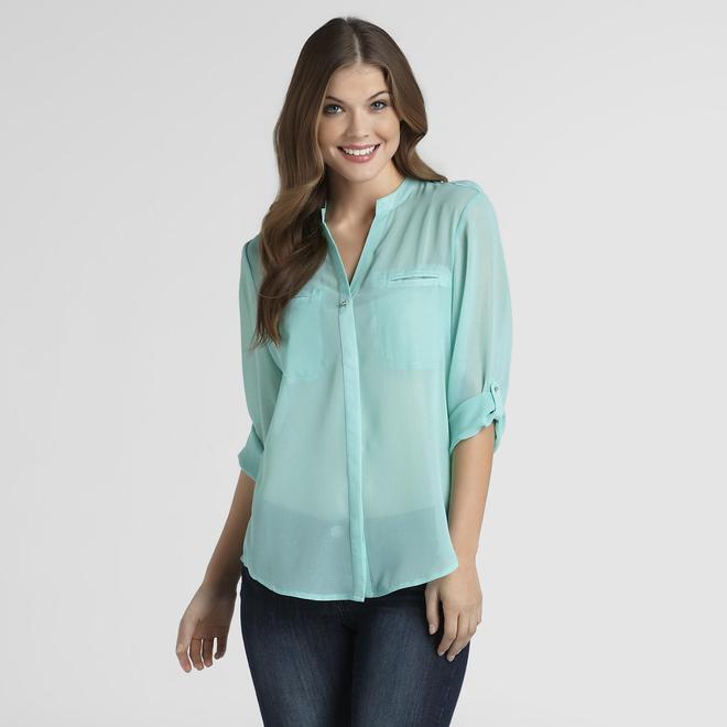 Metaphor Women's Metallic Chiffon Shirt