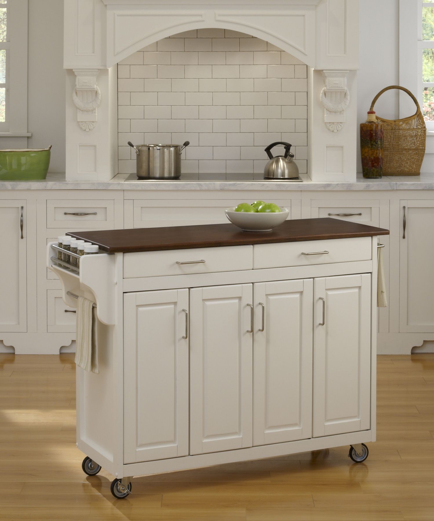 Home Styles Create-a-Cart White Finish with Cherry Top at Kmart.com