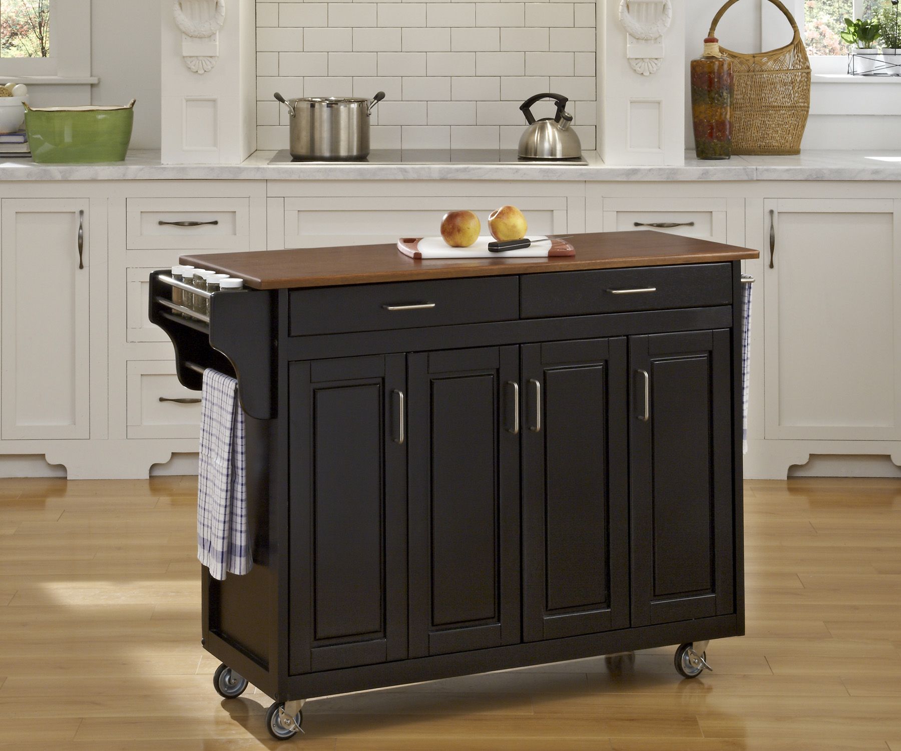 Home Styles Create-a-Cart Black Finish with Oak Top at Kmart.com