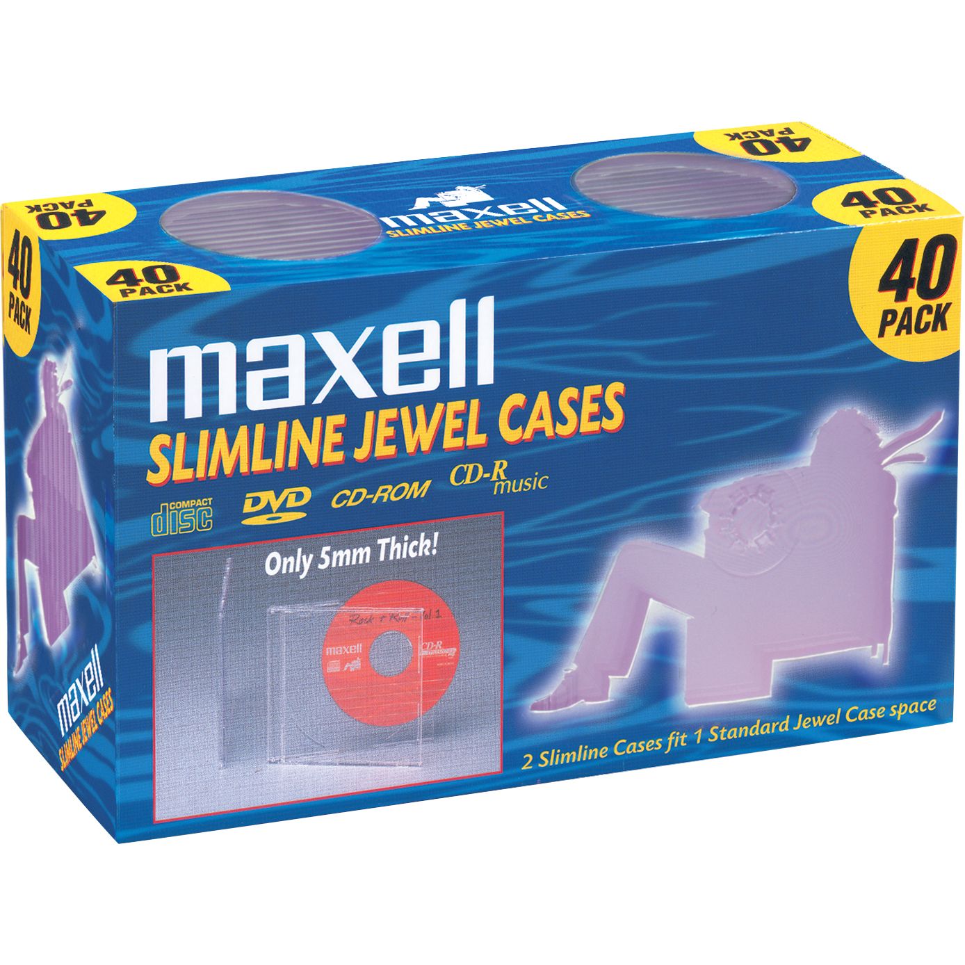 Slim Jewel Cases - 40 Pack, Clear