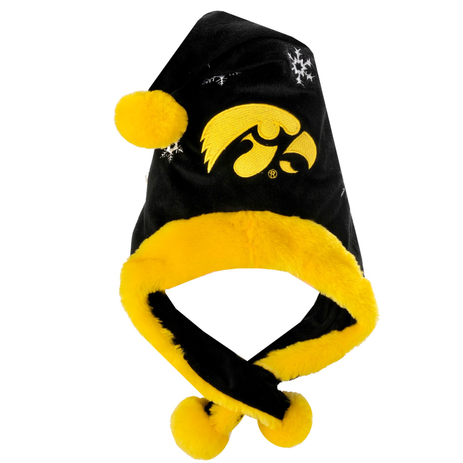 Forever Collectibles Iowa Hawkeyes Thematic Santa Hat