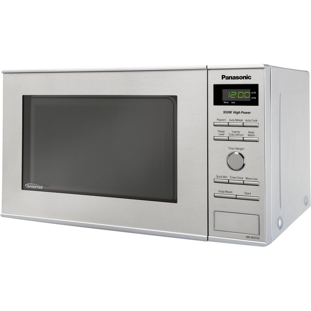 Panasonic Compact 0.8 Cu. Ft. 950W Countertop Microwave Oven - Stainless Steel Front & Silver Body