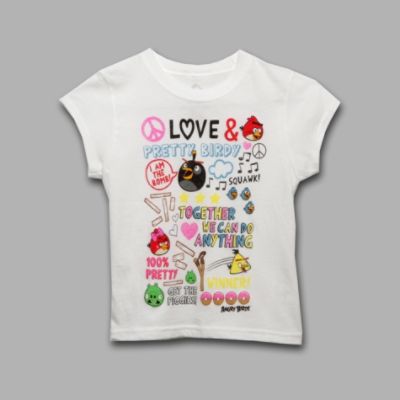 Angry Birds Girl’s Graphic Tee Peace Love at Kmart.com