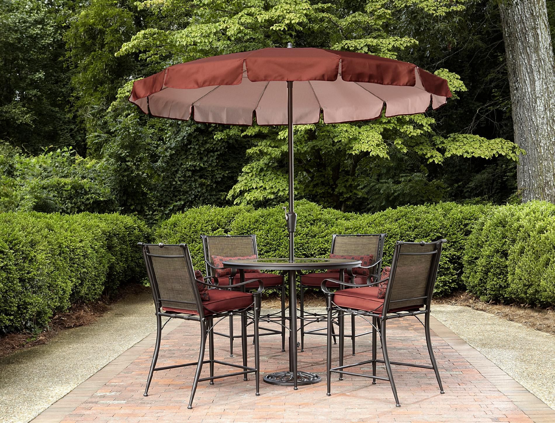 Garden Oasis Van Buren 5pc Cushion Sling High Dining Set