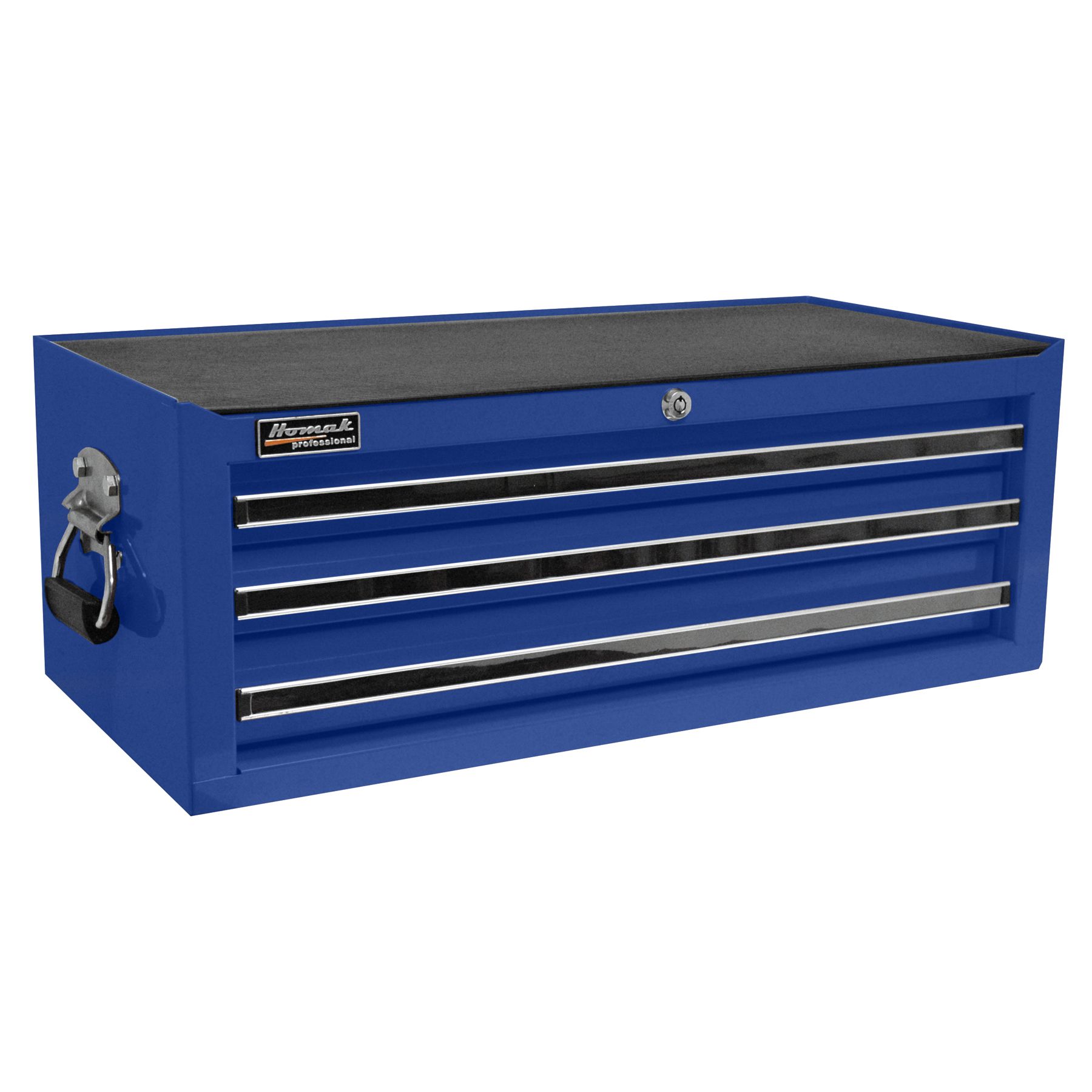 Homak 27 in Professional Series Black 3 Drawer Mid Chest - Blue