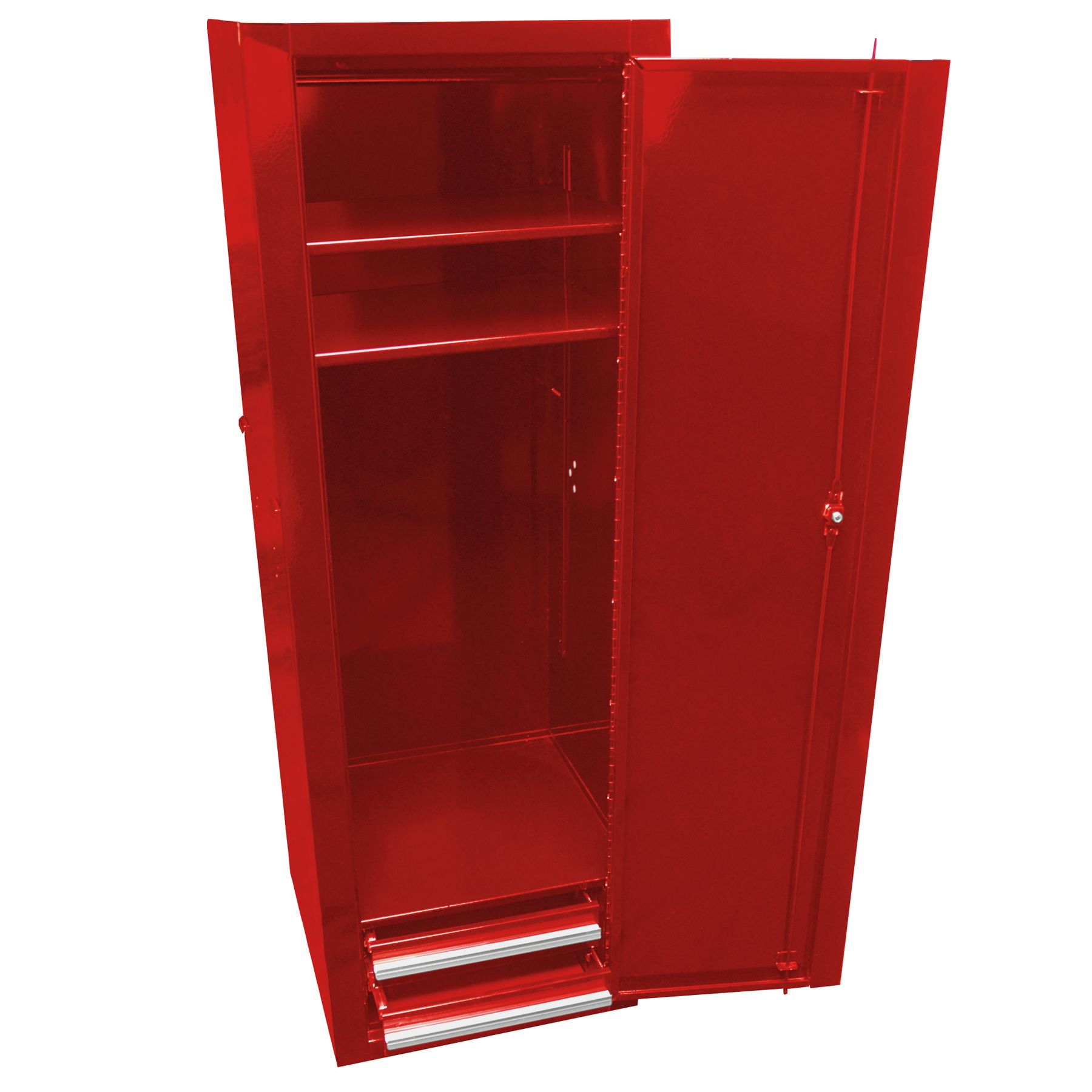 Homak 41 in Side Locker with 2 Drawers - Red
