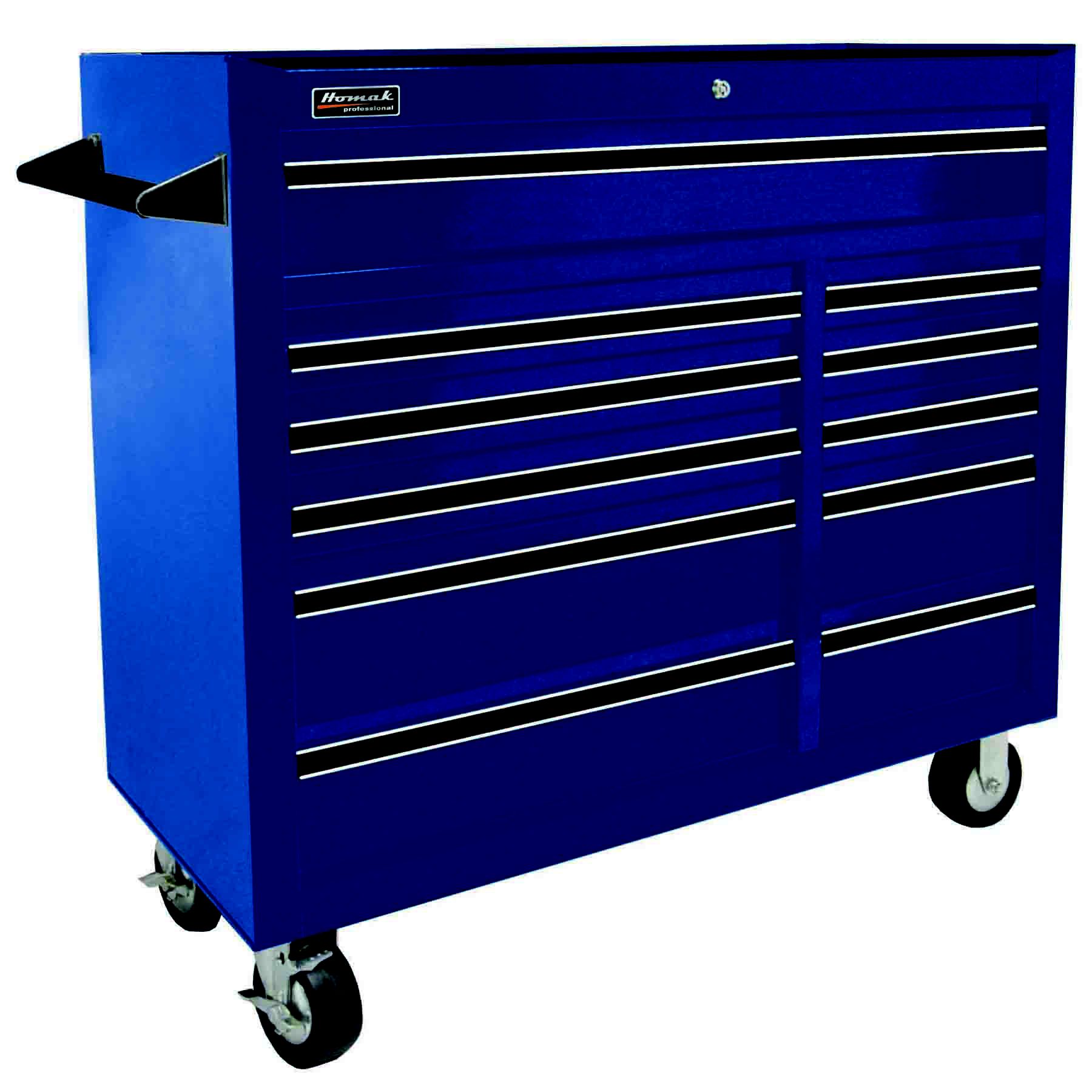 Homak 41 in PRO SERIES 11 Drawer Rolling Cabinet - Blue