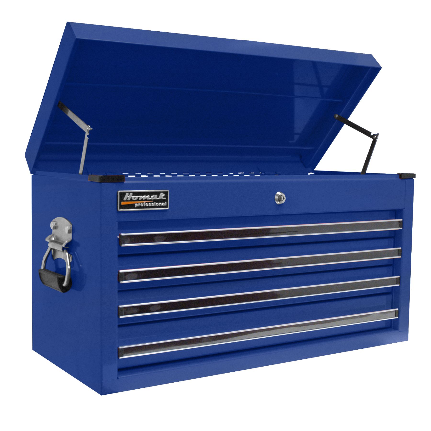 Homak 27 Professional Series Black 4-Drawer Top Chest Blue