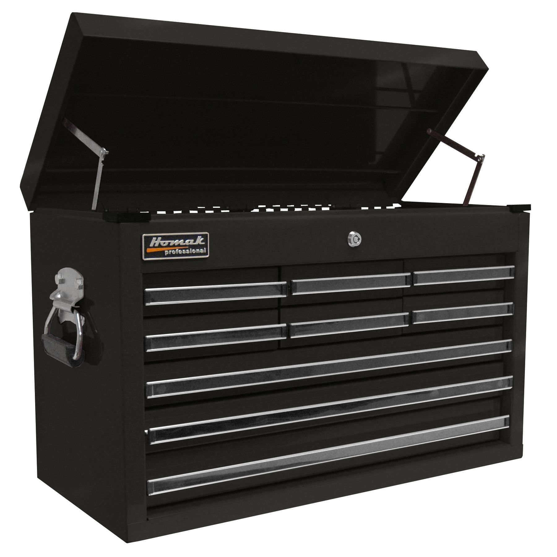 Homak 27 Professional Series Black 9-Drawer Top Chest Black