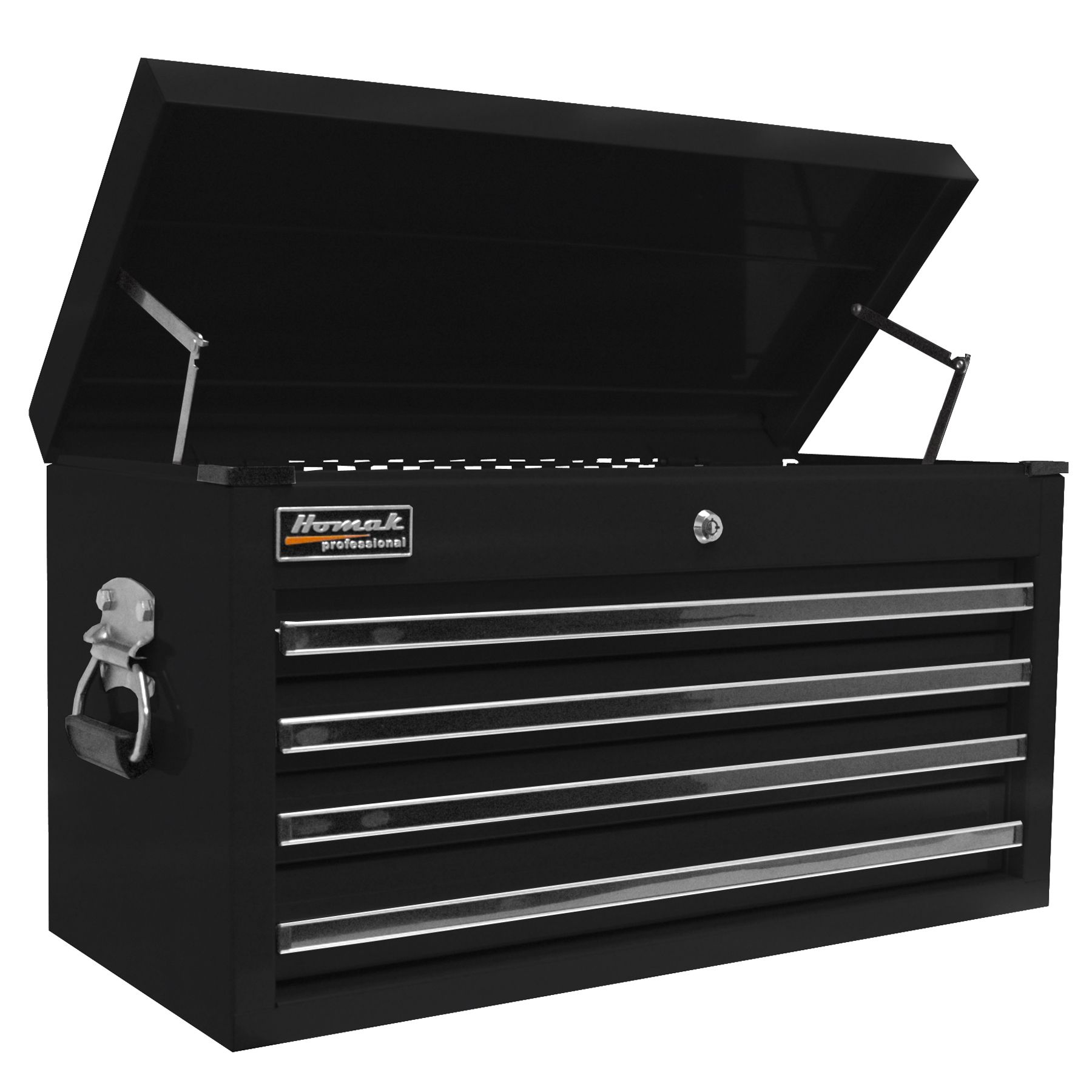 Homak 27 Professional Series Black 4-Drawer Top Chest Black