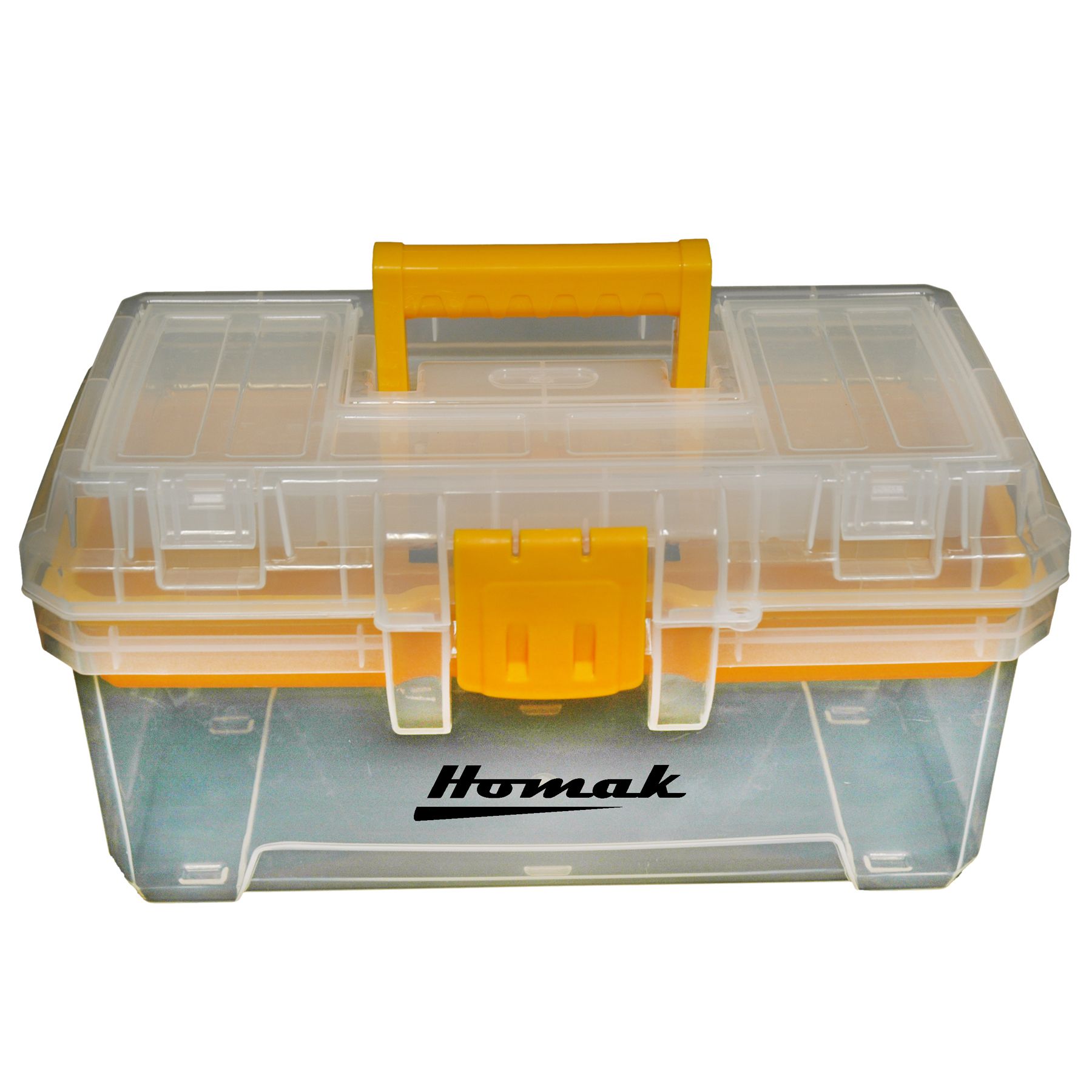 Homak 15in Plastic Transparent Toolbox w/ Tray at Sears.com